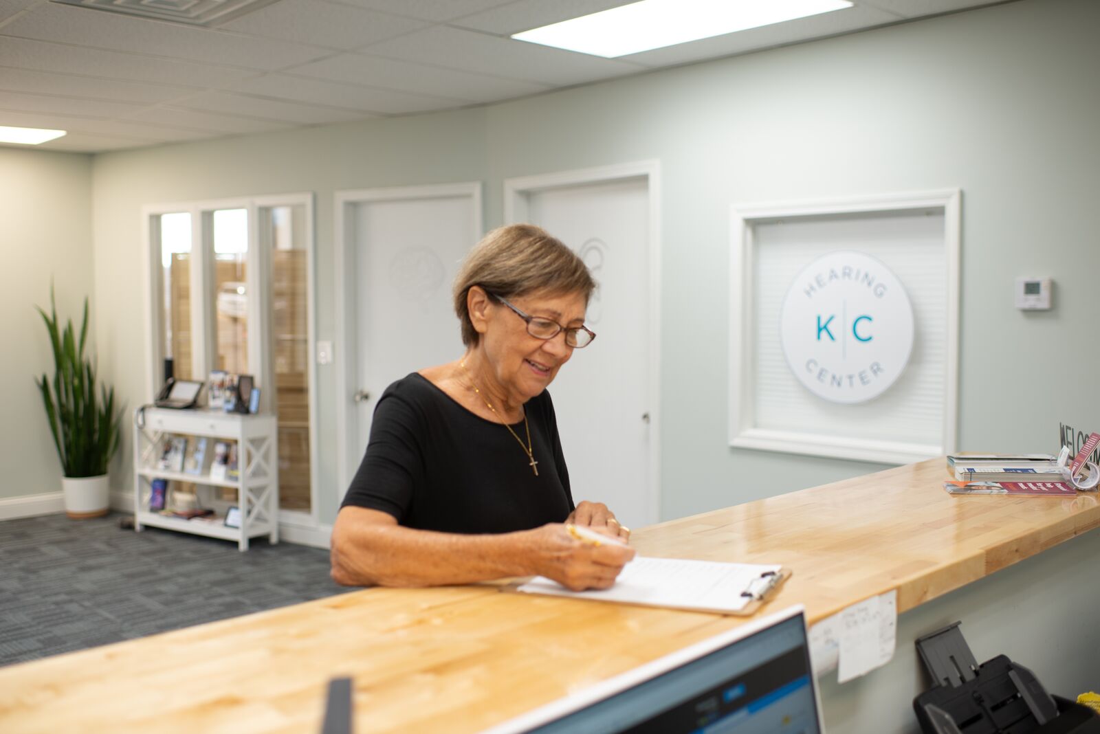 Professional lifestyle image of staff and patient